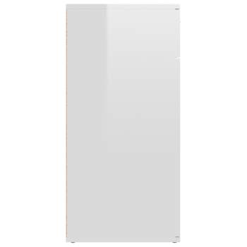  Sideboard Hochglanz-Weiß 80x36x75 cm Holzwerkstoff