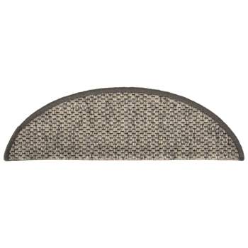  Treppenmatten Selbstklebend Sisal-Look 15 Stk 56x17x3 Hellbraun