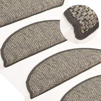  Treppenmatten Selbstklebend Sisal-Optik 15 Stk. 56x17x3 cm