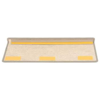  Treppenmatten Selbstklebend Sisal-Optik 15 Stk. 65x21x4cm Beige