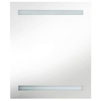  LED-Spiegelschrank fürs Bad Glänzend Grau 50x14x60 cm