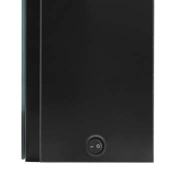  LED-Spiegelschrank fürs Bad Glänzend Schwarz 50x13x70 cm