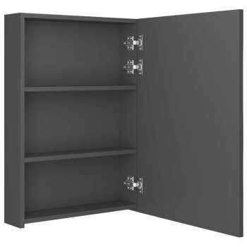  LED-Spiegelschrank fürs Bad Grau 50x13x70 cm