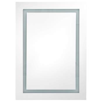 Preview:  LED-Spiegelschrank fürs Bad Glänzend Weiß 50x13x70 cm