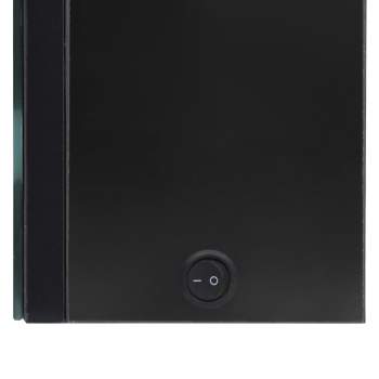  LED-Spiegelschrank fürs Bad Glänzend Schwarz 62x14x60 cm