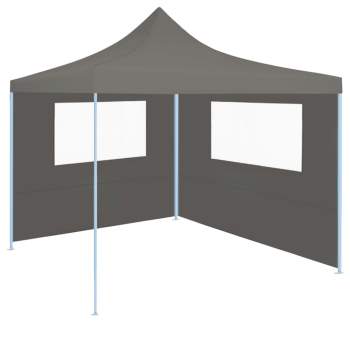  Pavillon-Seitenwand mit Fenstern 4x2 m Anthrazit