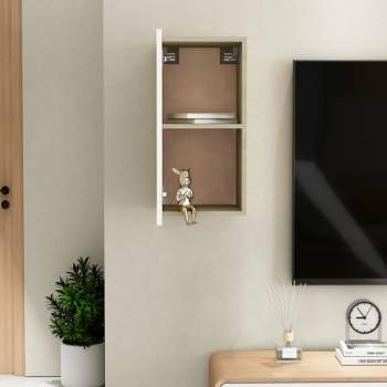  TV-Schrank Weiß Sonoma-Eiche 30,5x30x60 cm Holzwerkstoff
