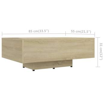  Couchtisch Sonoma-Eiche 85x55x31 cm Holzwerkstoff