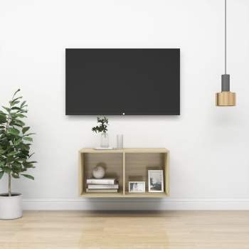  TV-Wandschrank Sonoma-Eiche 37x37x72 cm Holzwerkstoff