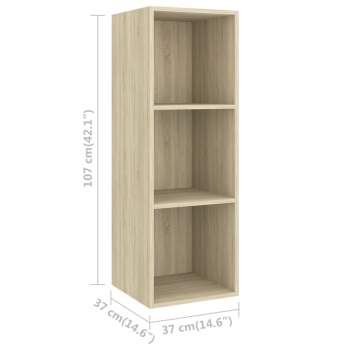  TV-Wandschrank Sonoma-Eiche 37x37x107 cm Holzwerkstoff