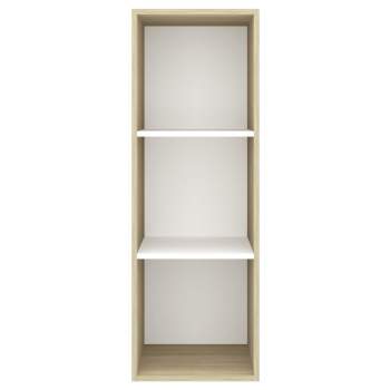  TV-Wandschrank Sonoma-Eiche und Weiß 37x37x107 cm Holzwerkstoff