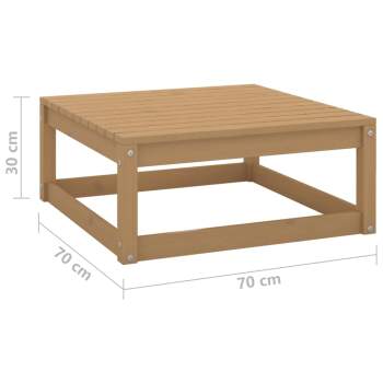  2-tlg. Garten-Lounge-Set Kissen Honigbraun Massivholz Kiefer