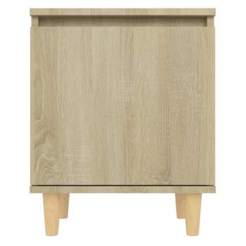  Nachttische 2 Stk. Massivholz-Beinen Sonoma-Eiche 40x30x50cm