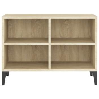 Preview: TV-Schrank mit Metallbeinen Sonoma-Eiche 69,5x30x50cm