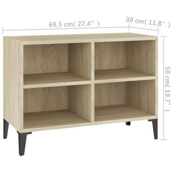 TV-Schrank mit Metallbeinen Sonoma-Eiche 69,5x30x50cm