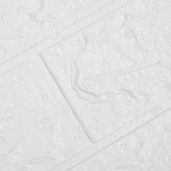 3D Tapete Ziegelstein Selbstklebend 10 Stk. Weiß
