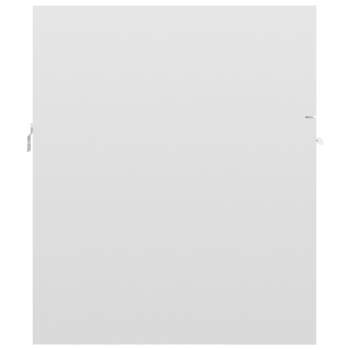  Waschbeckenunterschrank mit Einbaubecken Hochglanz-Weiß