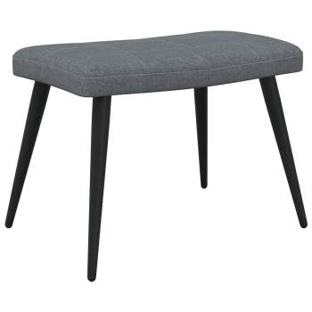 Relaxsessel mit Hocker 62x68,5x96 cm Dunkelgrau Stoff