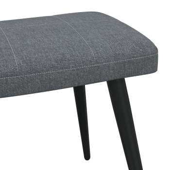 Relaxsessel mit Hocker 62x68,5x96 cm Dunkelgrau Stoff