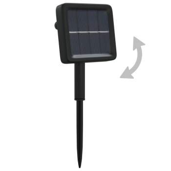  Solar-Lichterkette 2 Stk. 2x200 LED Kaltweiß Innen Außen