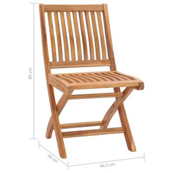 Klappbare Gartenstühle 4 Stk. Massivholz Teak