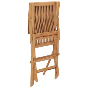  Gartenstühle mit Roten Kissen 8 Stk. Massivholz Teak