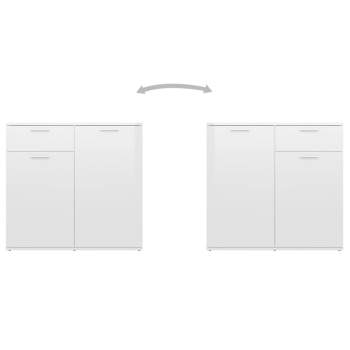  Sideboard Hochglanz-Weiß 160x36x75 cm Holzwerkstoff