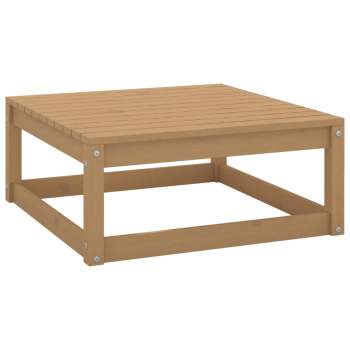  10-tlg. Garten-Lounge-Set mit Kissen Honigbraun Massivholz