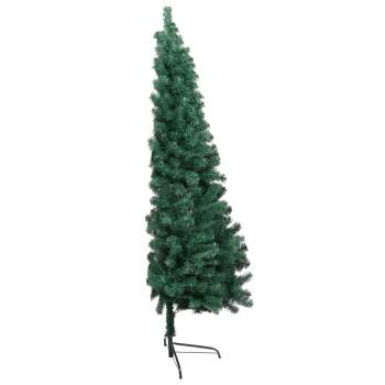  Künstlicher Halb-Weihnachtsbaum Beleuchtung Kugeln Grün 150 cm