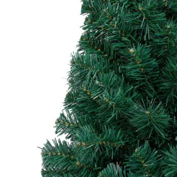  Künstlicher Halb-Weihnachtsbaum Beleuchtung Kugeln Grün 240 cm