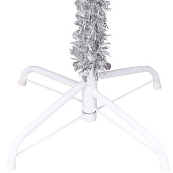  Künstlicher Weihnachtsbaum Beleuchtung & Kugeln Silber 150 cm