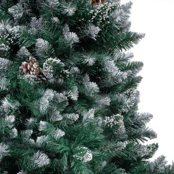 Preview:  Künstlicher Weihnachtsbaum mit Beleuchtung Kugeln Zapfen 240 cm