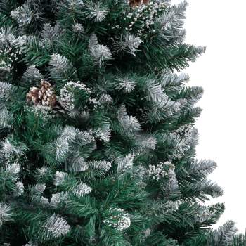  Künstlicher Weihnachtsbaum mit Beleuchtung Kugeln Zapfen 150 cm