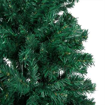  Künstlicher Weihnachtsbaum mit Beleuchtung & Kugeln Grün 180 cm