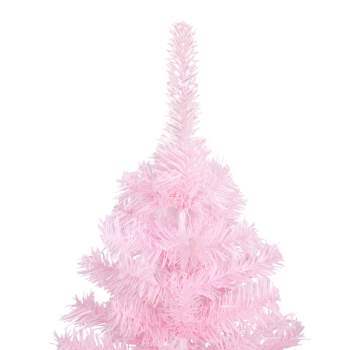  Künstlicher Weihnachtsbaum mit Beleuchtung & Kugeln Rosa 180cm