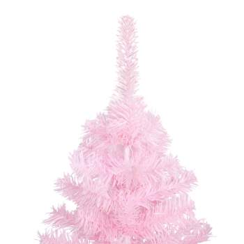  Künstlicher Weihnachtsbaum mit Beleuchtung & Kugeln Rosa 210cm