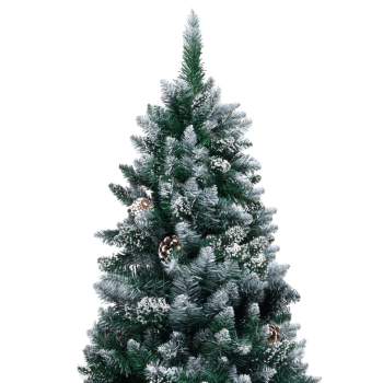  Künstlicher Weihnachtsbaum mit Beleuchtung Kugeln Zapfen 180 cm