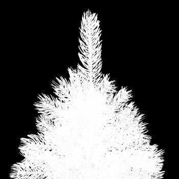  Künstlicher Weihnachtsbaum mit Beleuchtung & Kugeln Weiß 150 cm