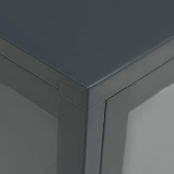 Sideboard Anthrazit 105x35x70 cm Stahl und Glas