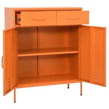 Lagerschrank Orange 80x35x101,5 cm Stahl    