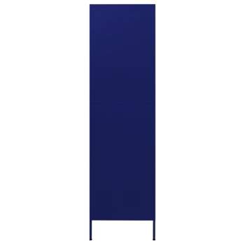 Kleiderschrank Marineblau 90x50x180 cm Stahl   