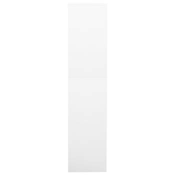 Büroschrank Weiß 90x40x180 cm Stahl