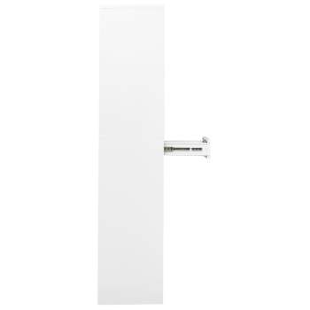 Büroschrank Weiß 90x40x180 cm Stahl
