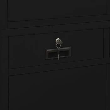 Preview: Büroschrank Schwarz 90x40x180 cm Stahl 
