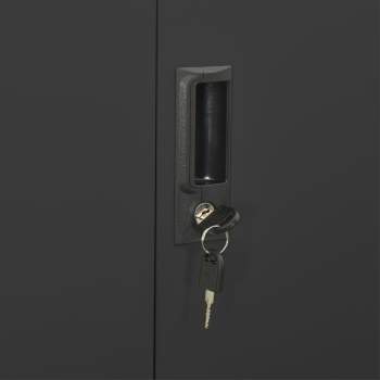 Büroschrank Anthrazit 90x40x180 cm Stahl 