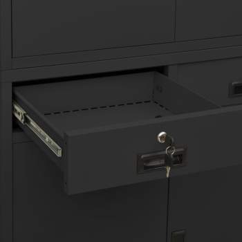 Büroschrank Anthrazit 90x40x180 cm Stahl 