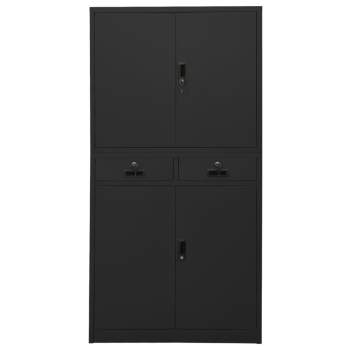 Büroschrank Anthrazit 90x40x180 cm Stahl 