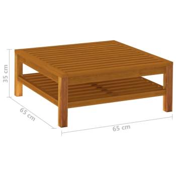 9-tlg. Garten-Lounge-Set mit Creme Kissen Massivholz Akazie