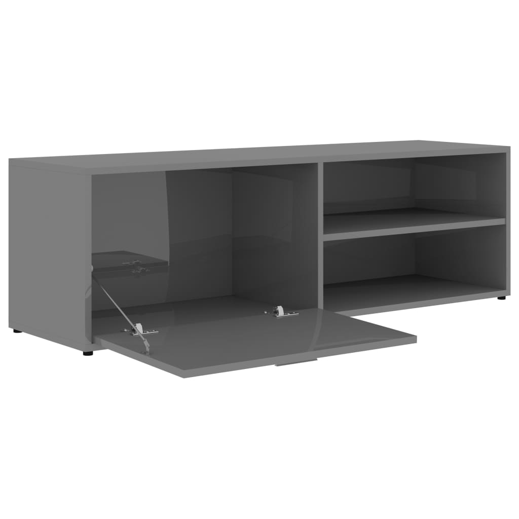 TV-Schrank Hochglanz-Grau 120 x 34 x 37 cm Spanplatte - sinni.ch