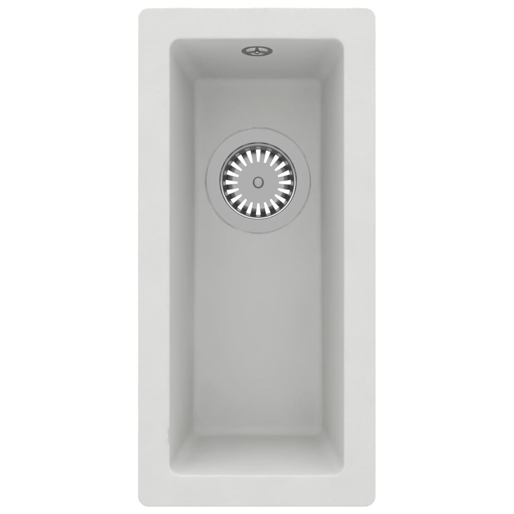 sinni.ch - Küchenspüle mit Überlauf Weiß Granit